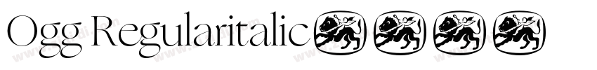 Ogg Regularitalic字体转换